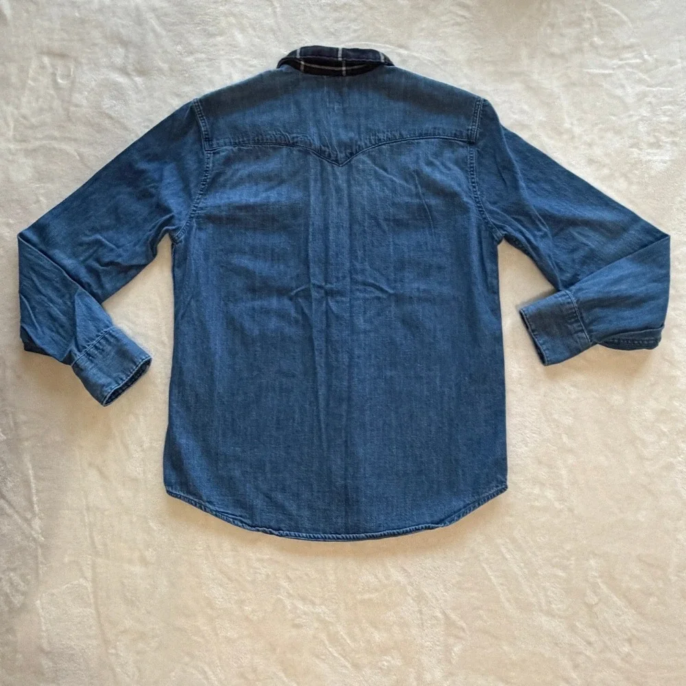 Levi's Blue Fresh Leaves Justin Timberlake Denim Western Shirt Mens M Excellent